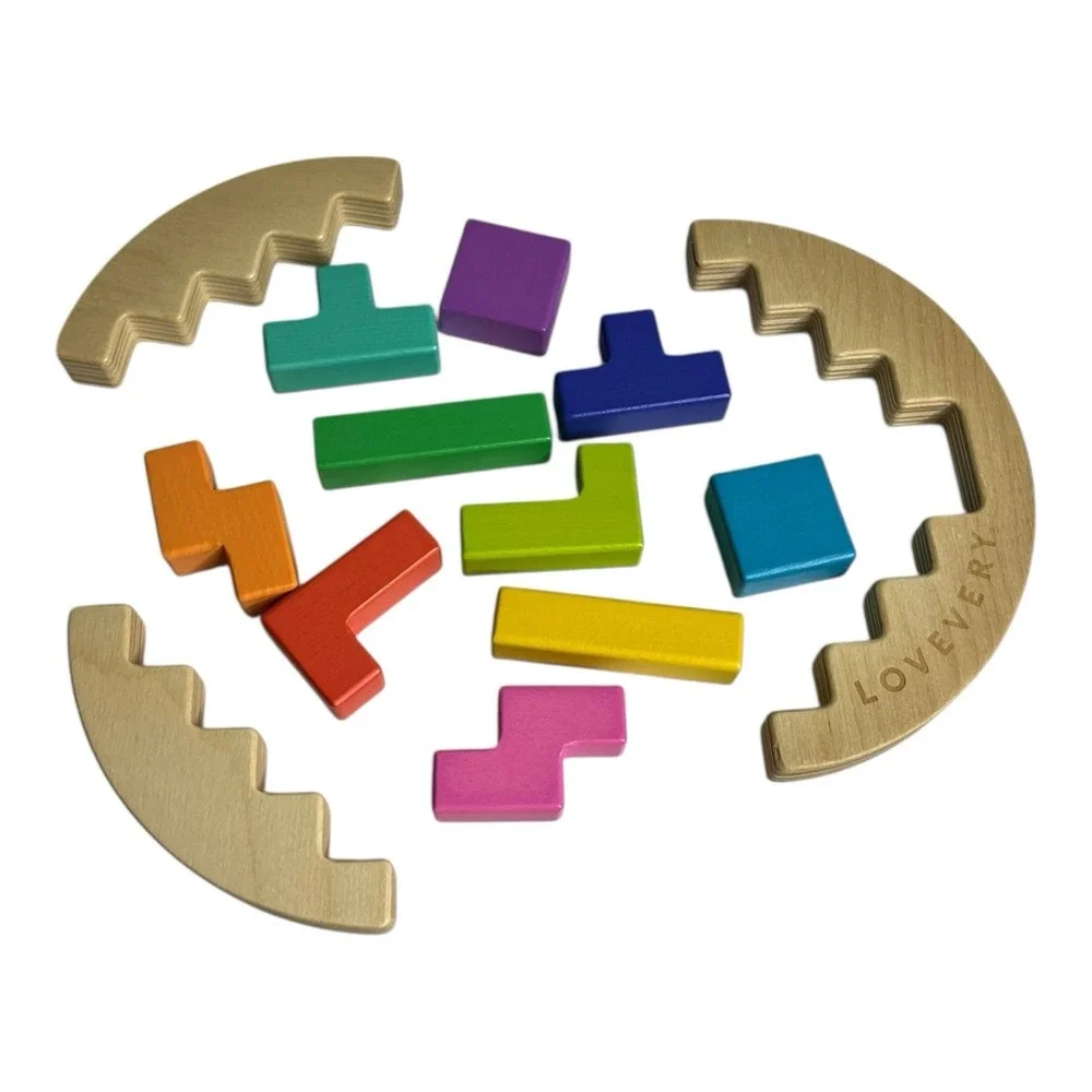 Lovevery Montessori Wooden Wobble Puzzle Problem Solver Play Kit 43 44 45 Months